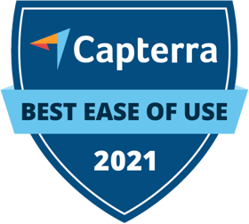 Insignia de facilidad de uso 2021 de Capterra