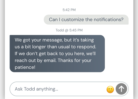 respuesta automática del chat
