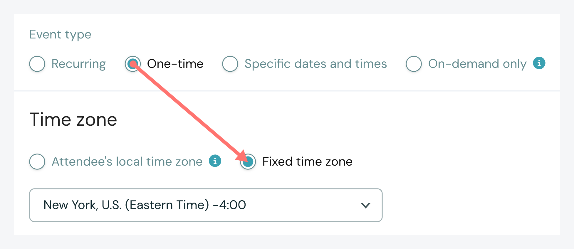 eWebinar adaptive scheduling defaults