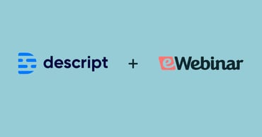 Logos de eWebinar y Descript