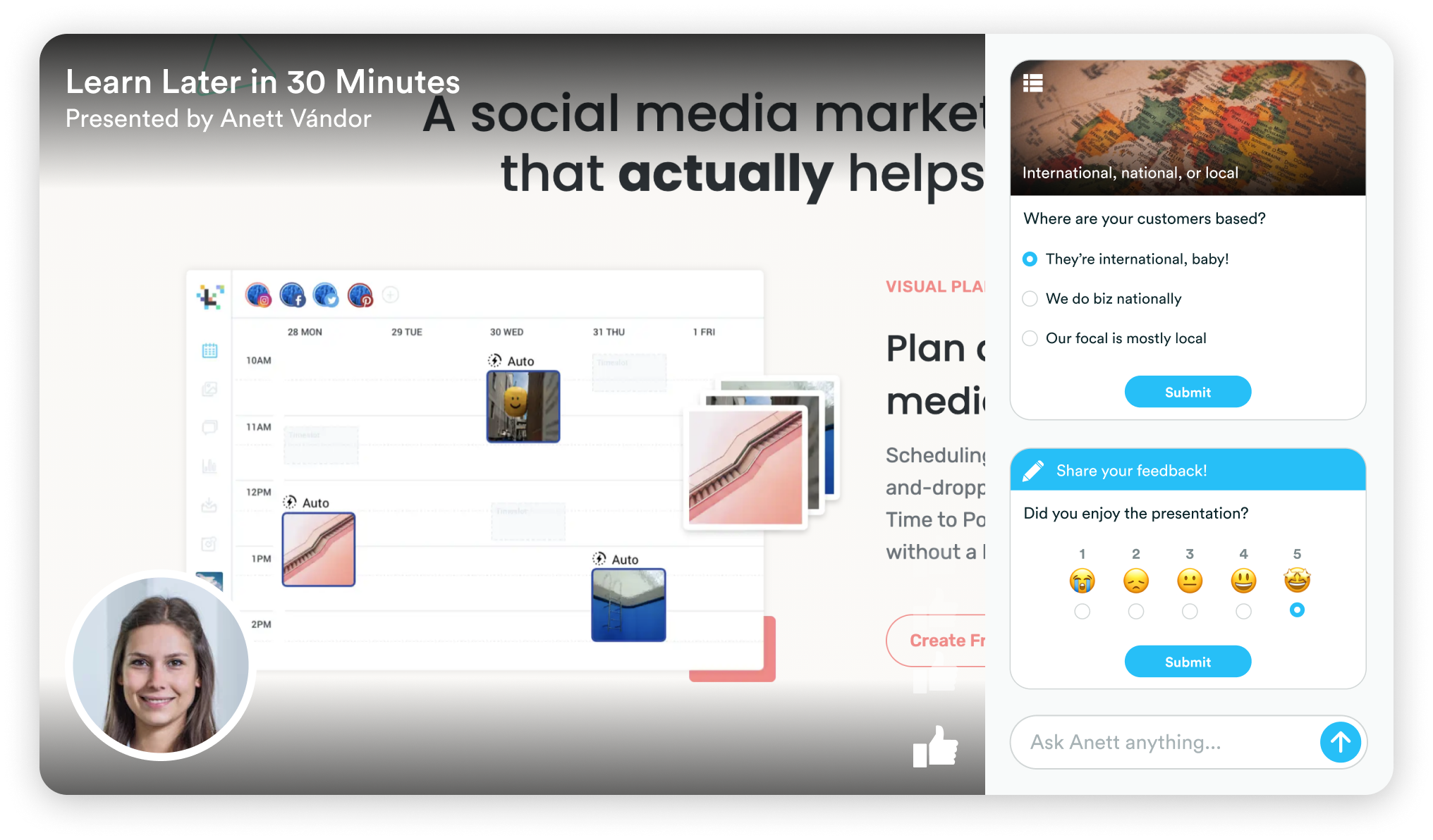 Sala de eWebinar posterior